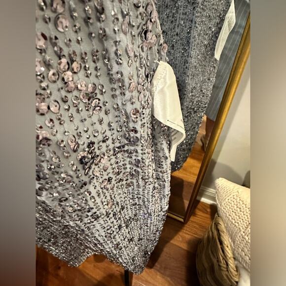 Mac Duggal 10739 - Sleeveless Linear Sequin Cocktail Dress - Picture 14 of 15